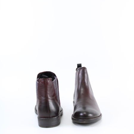 Ботинки челси бордовые на низком кабулке MARCO TOZZI 